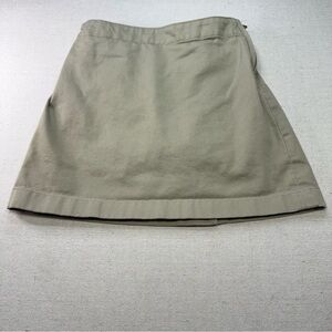 Lands’ End Khaki Skort with side zipper - Size 7